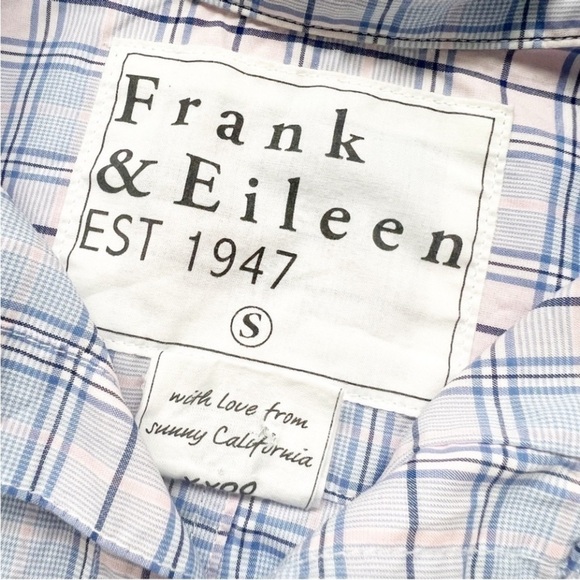 Frank & Eileen Shirt Top Blouse Button Down Up Billie Jean Cotton - Picture 2 of 5